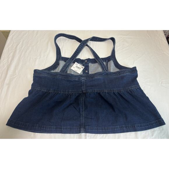 American Eagle Sleeveless Denim Babydoll Top Womens Plus Size XXL Western NWT - Picture 3 of 8